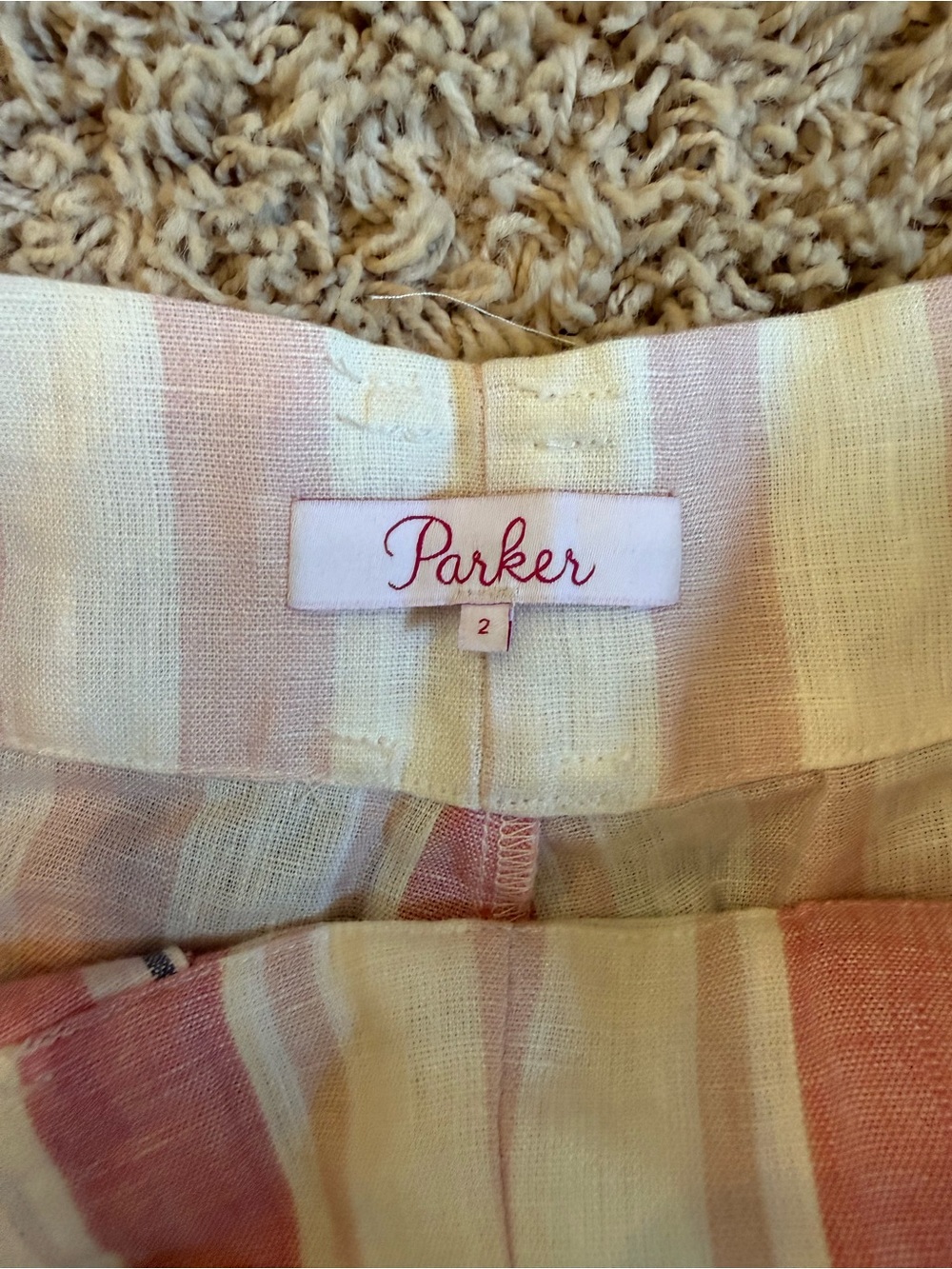 Parker Pink, White and Light Blue Striped Blazer & Short Set - Picture 3 of 3